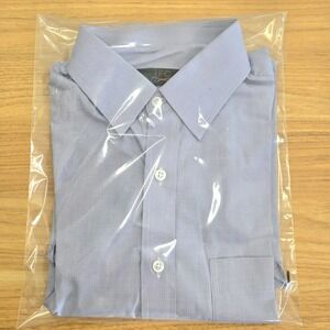 Mens IFC‎ Light Purple Checkered Button Up Dress Shirt Work Office